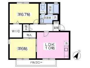 ハイツグレープＡの物件間取画像